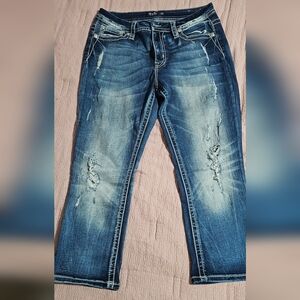 Miss Me Blue Distressed Skinny Jeans